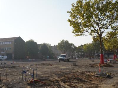 La place après la déconstruction de la halle © Ville de La Madeleine
