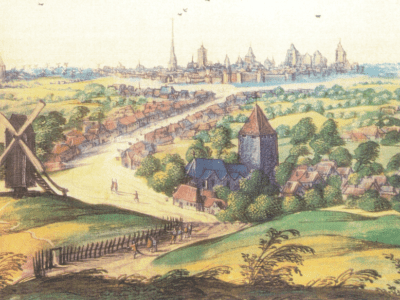 Représentation de la Ville entre 1596 et 1612 © Fonds Christian Janssens