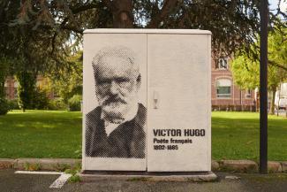 Pochoir de MOS'ART représentant Victor Hugo © Ville de La Madeleine